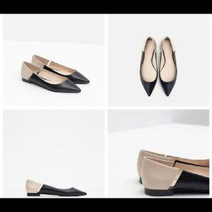 ZARA Pointed Flats Size 6